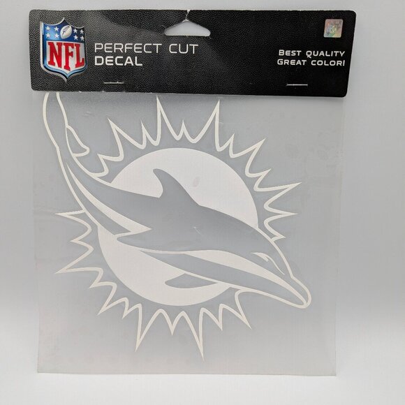NFL Miami Dolphins Perfect Cut Decal 8"x8" - Picture 1 of 6